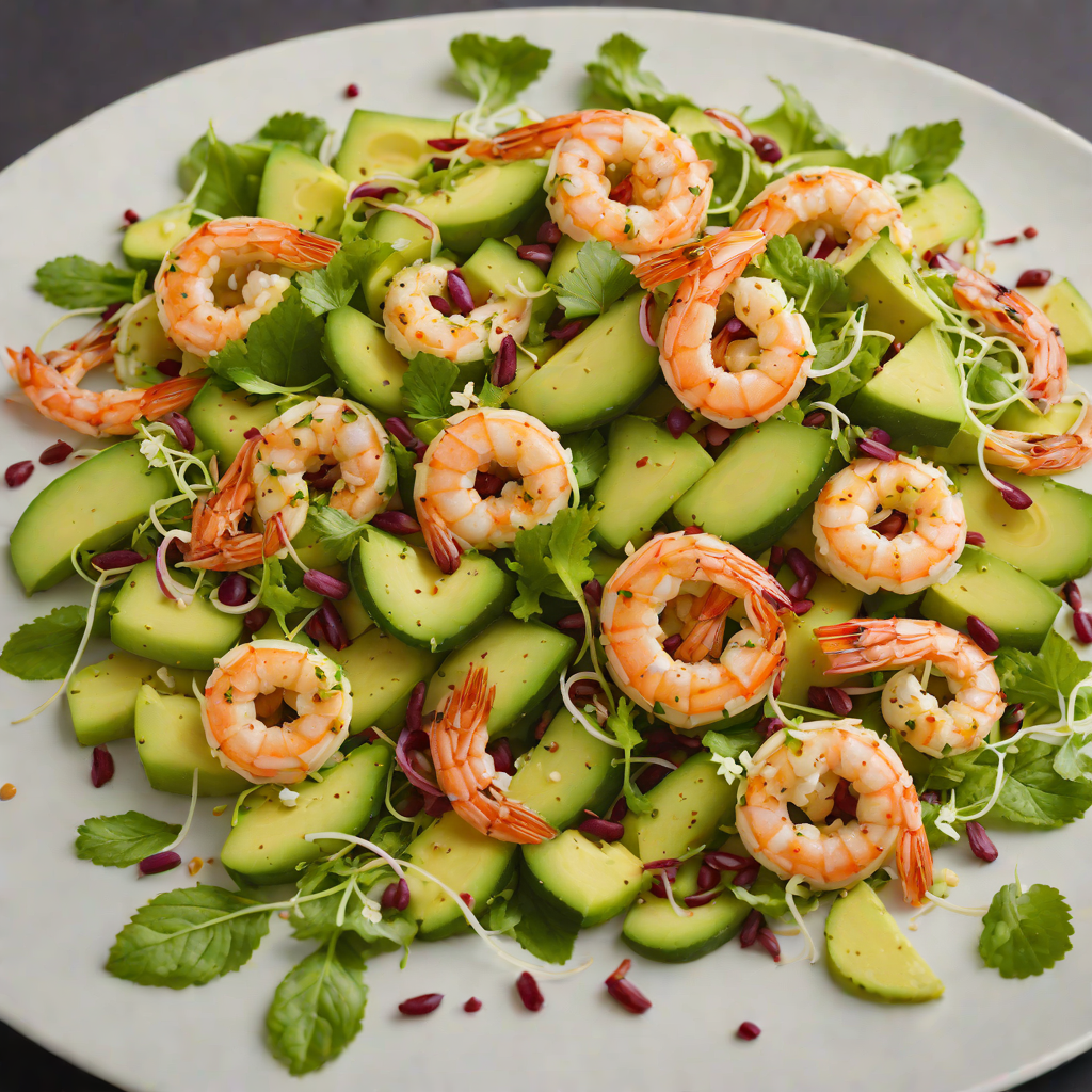 Madison Square Garden-Inspired Shrimp and Avocado Salad with Citrus Vinaigrette