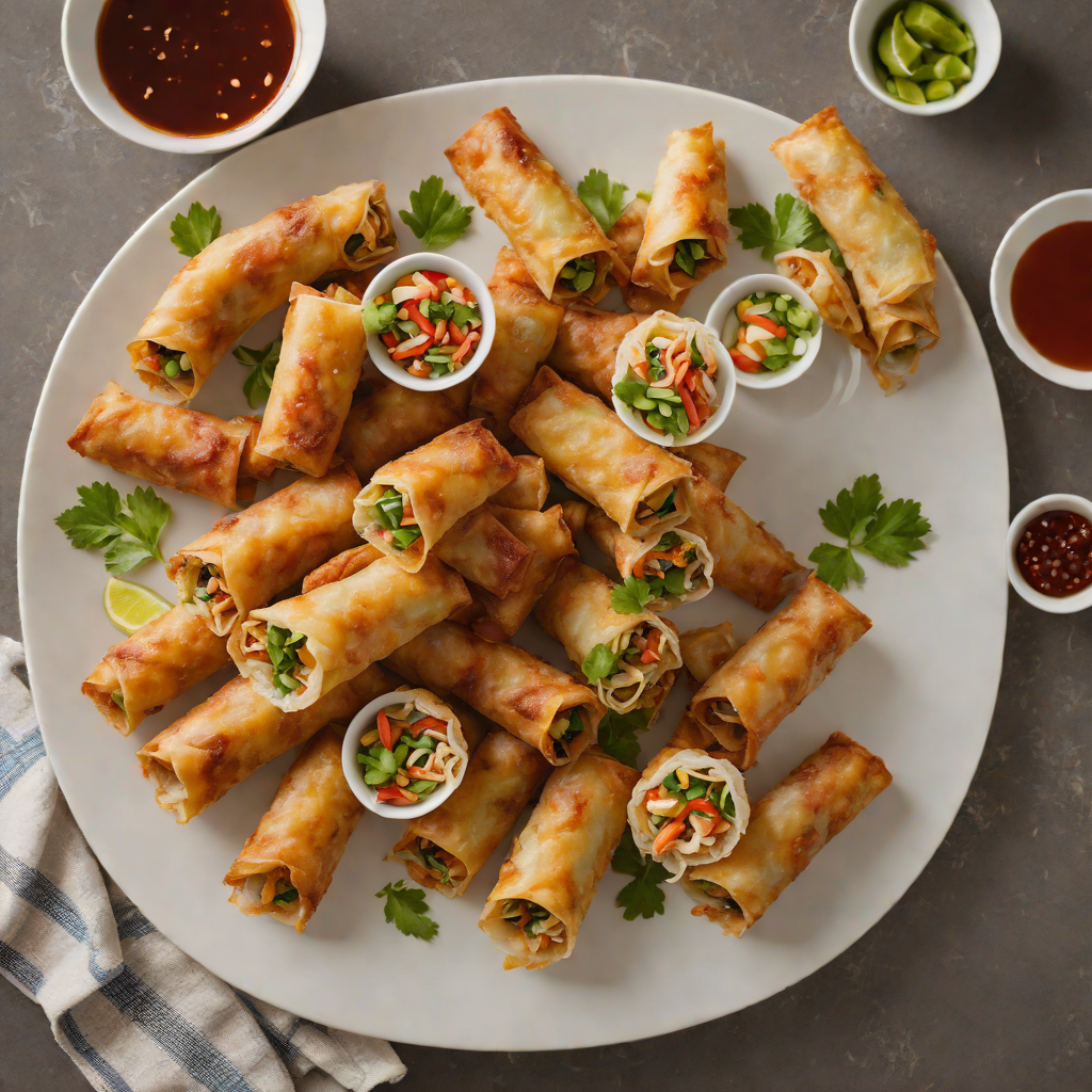 Pan-Fried Vietnamese Pork and Shrimp Eggrolls with Nuoc Cham