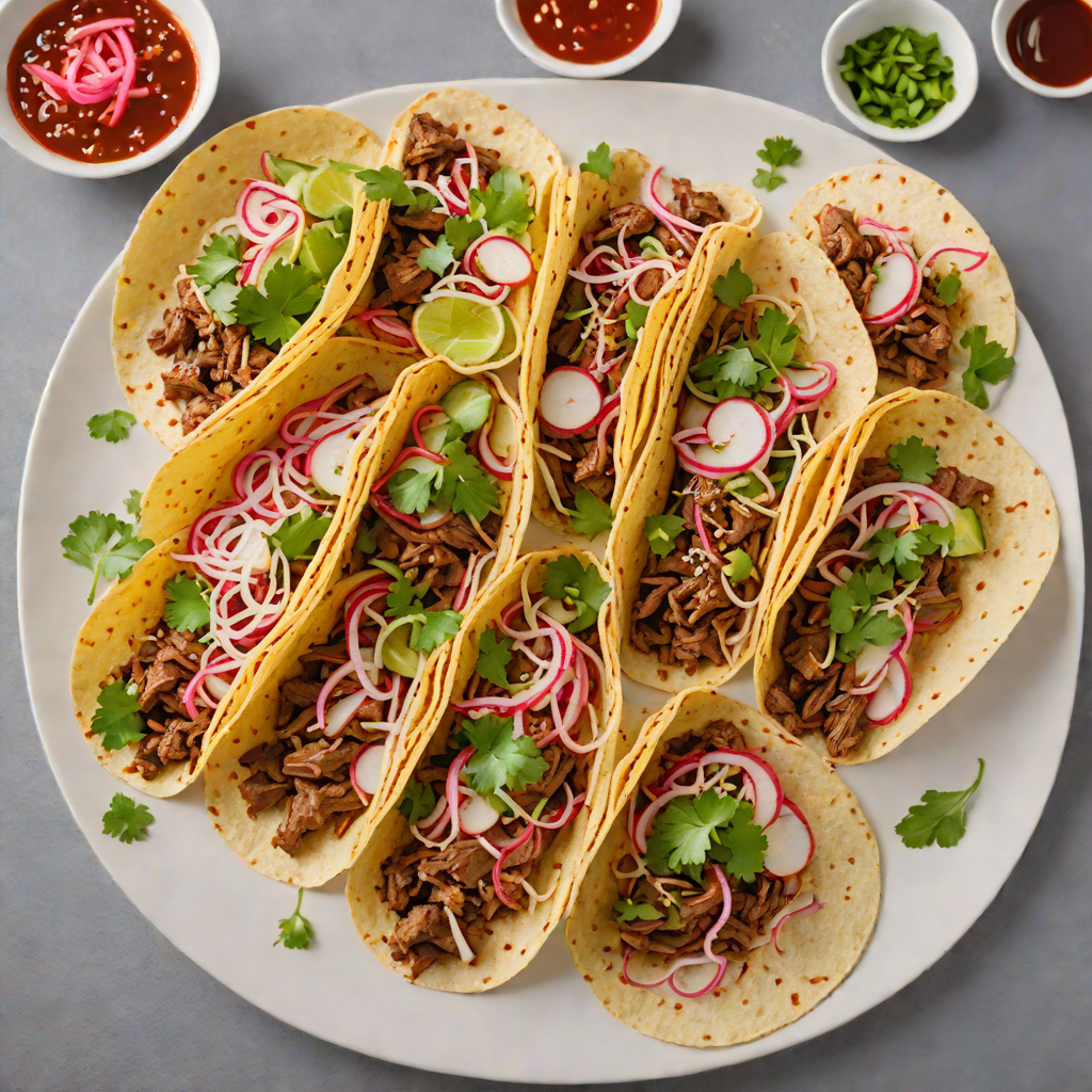 Spicy Korean-Style Beef Bulgogi Tacos with Pickled Radish