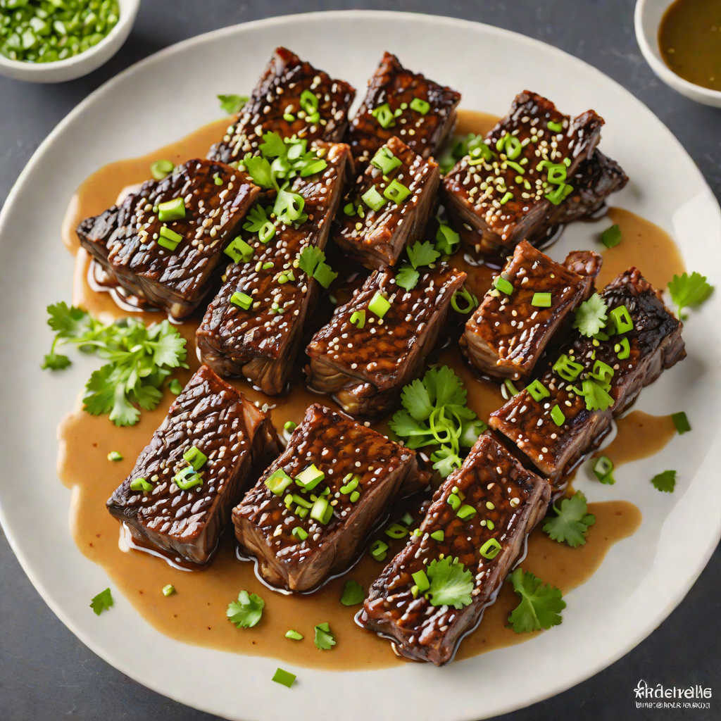 Grilled Korean-Style Beef Short Ribs with Scallion-Garlic Sauce