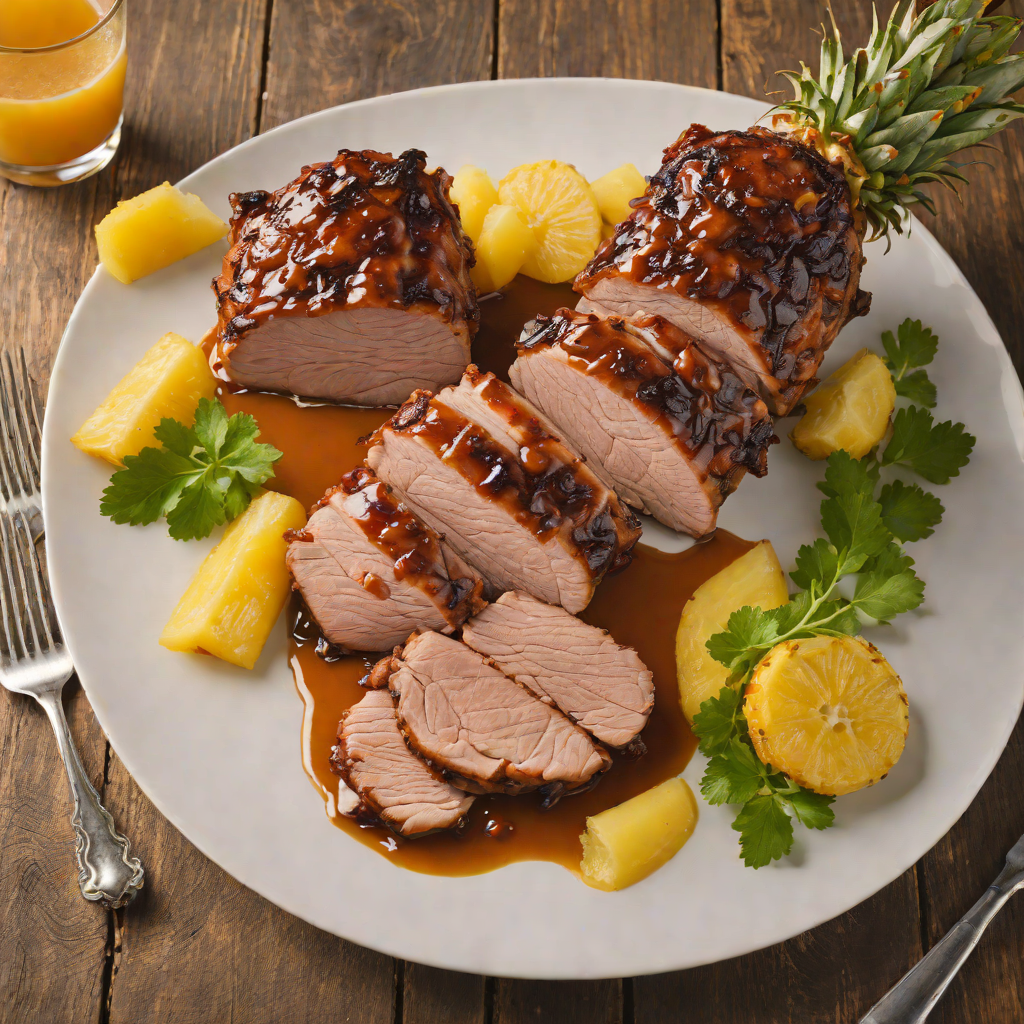 Slow-Roasted Pork Shoulder with Pineapple Glaze