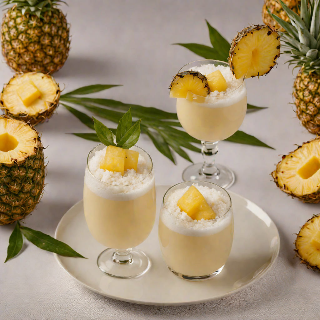 Tropical Rum Flip with Pineapple and Coconut