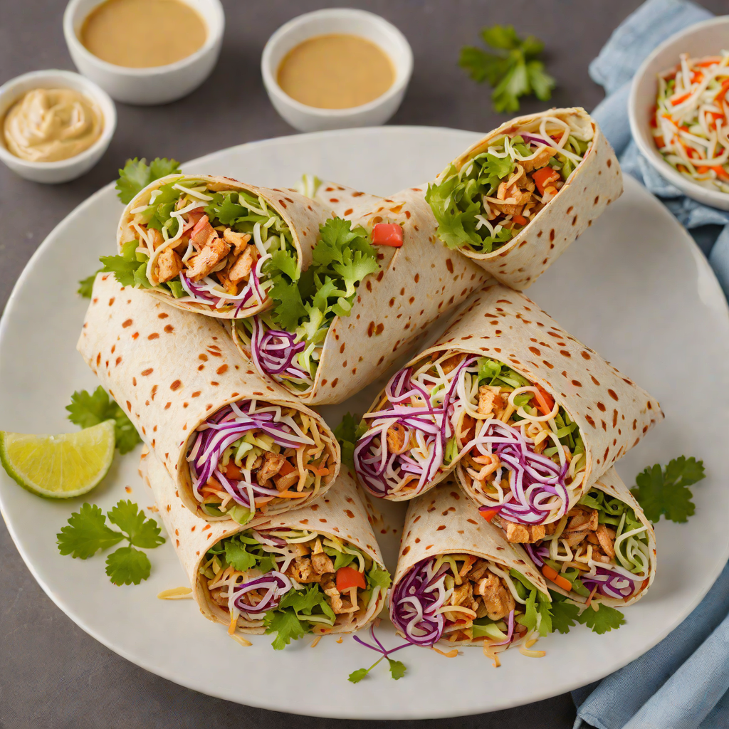 Honey Mustard Turkey Wraps with Crunchy Slaw