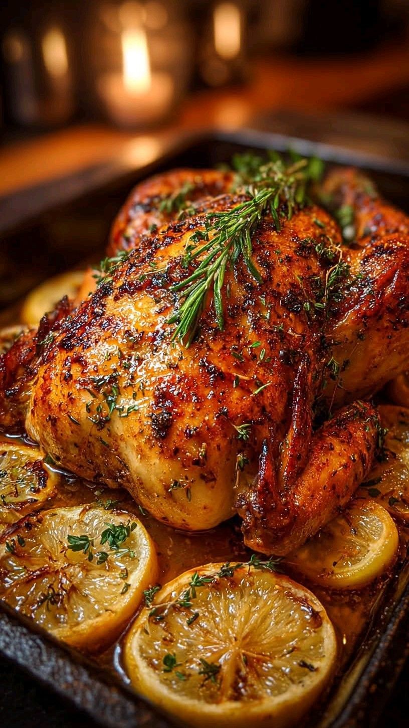 Oven-Roasted Chicken with Garlic and Rosemary
