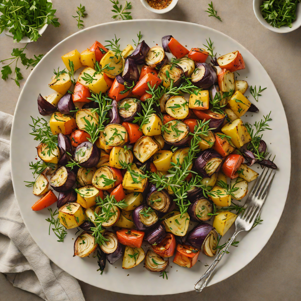 Baked Herb-Roasted Vegetables with Garlic and Thyme