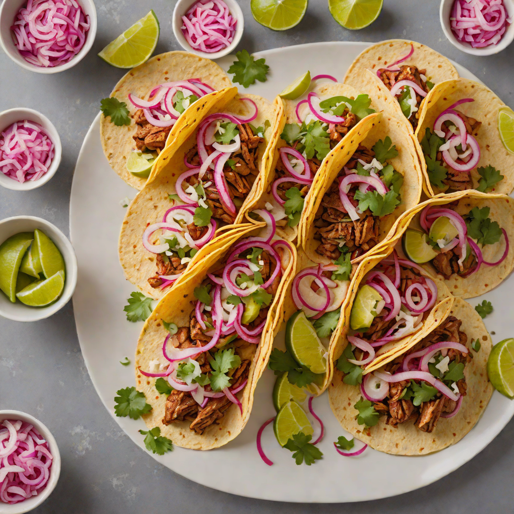 Grilled Mezcal-Infused Pork Tacos with Pickled Red Onion