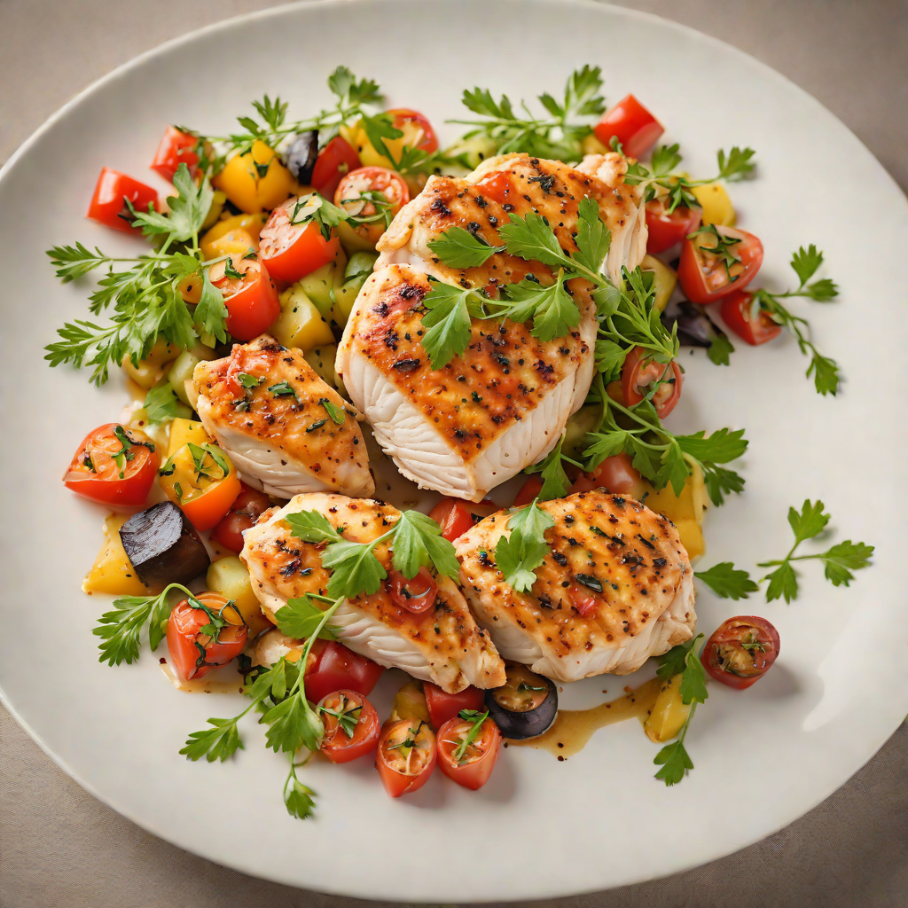 Pan-Seared Chicken with Tomato and Herb Medley