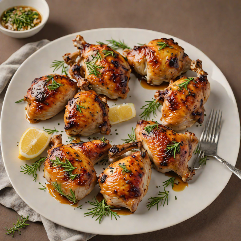 Mesquite-Smoked Chicken Thighs with Garlic and Rosemary