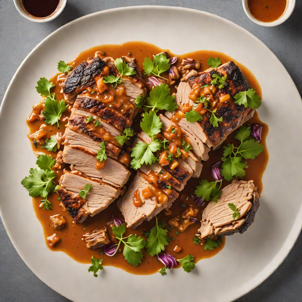 Slow-Cooked Pork Shoulder with Spanish Mojo Sauce