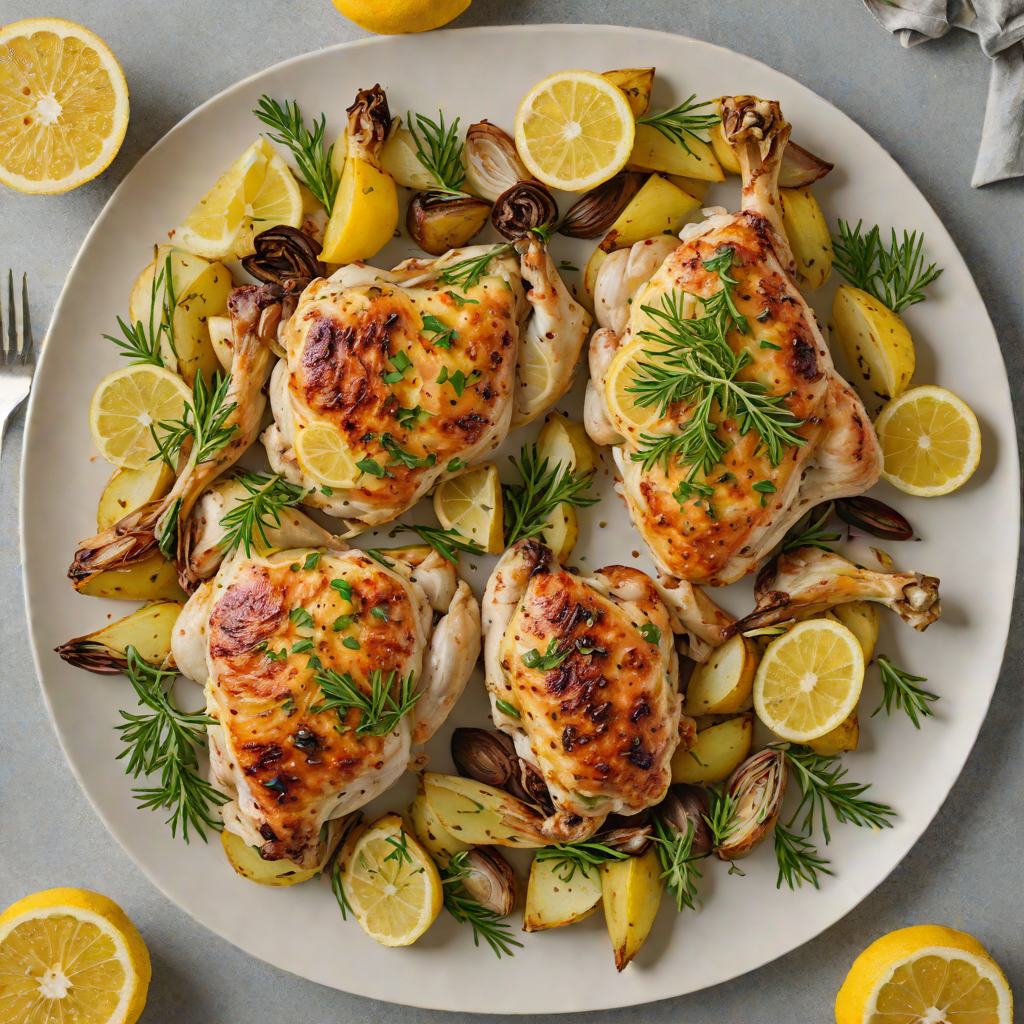 Sheet Pan Lemon-Garlic Chicken with Roasted Fennel and Potatoes