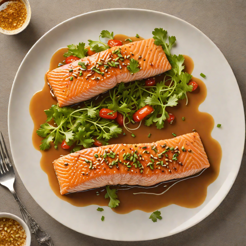 Pan-Seared Salmon with Spicy Honey Miso Glaze