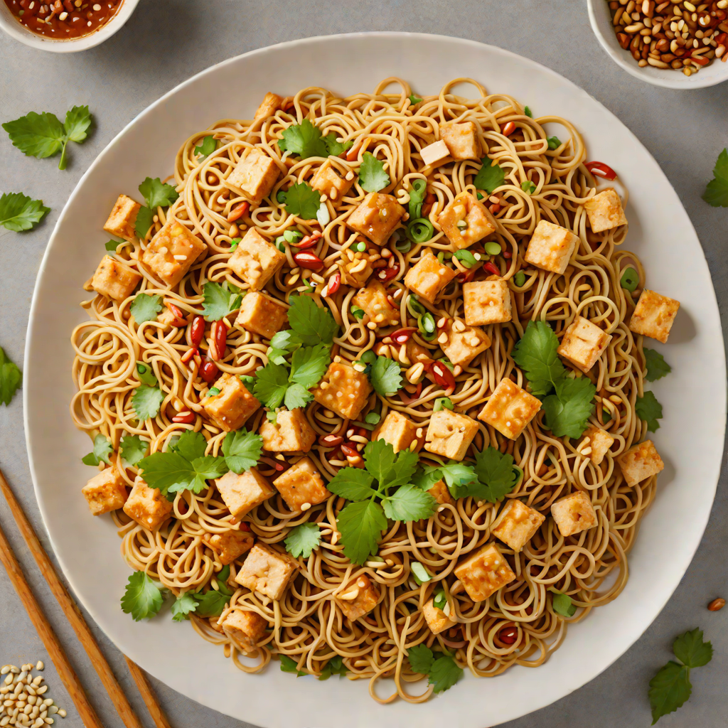 One-Pot Spicy Peanut Noodles with Tofu