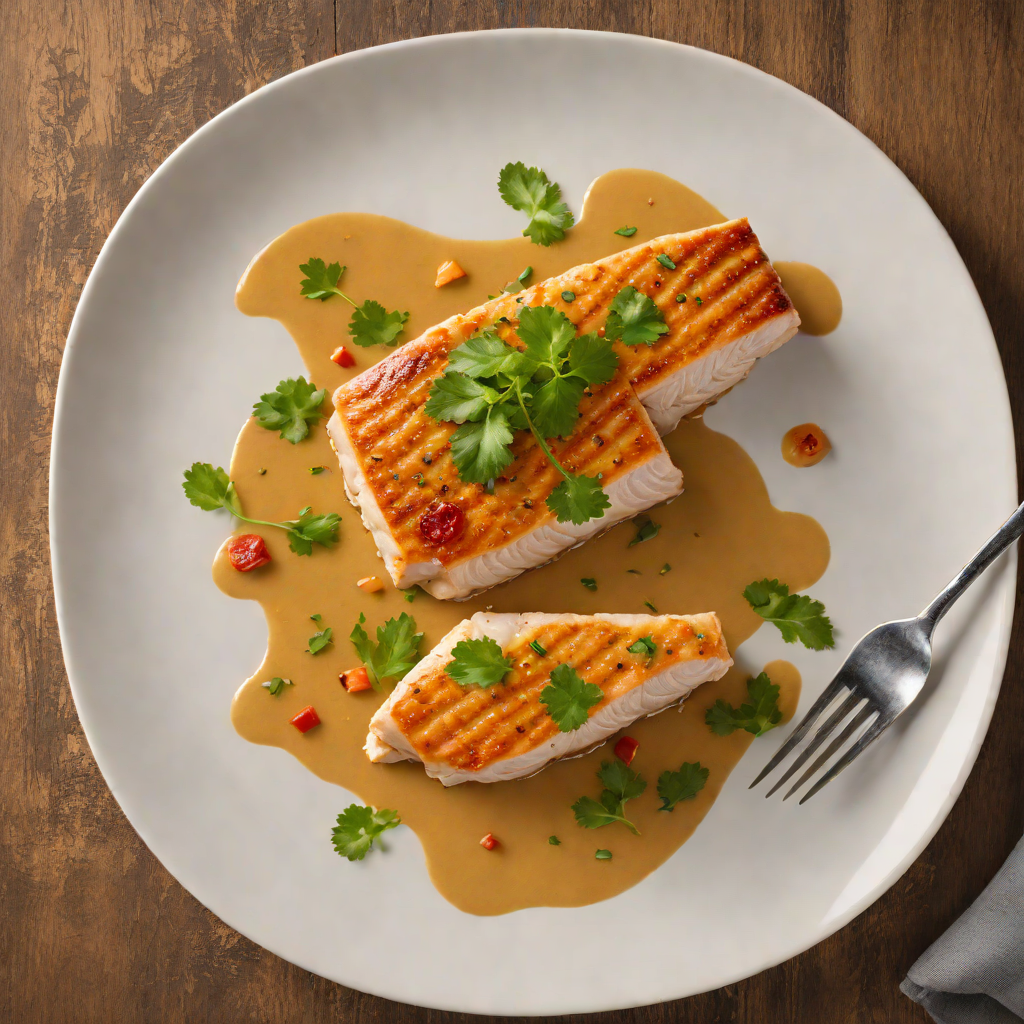 Pan-Seared Kingfish Steak with Goan Coconut Curry Sauce