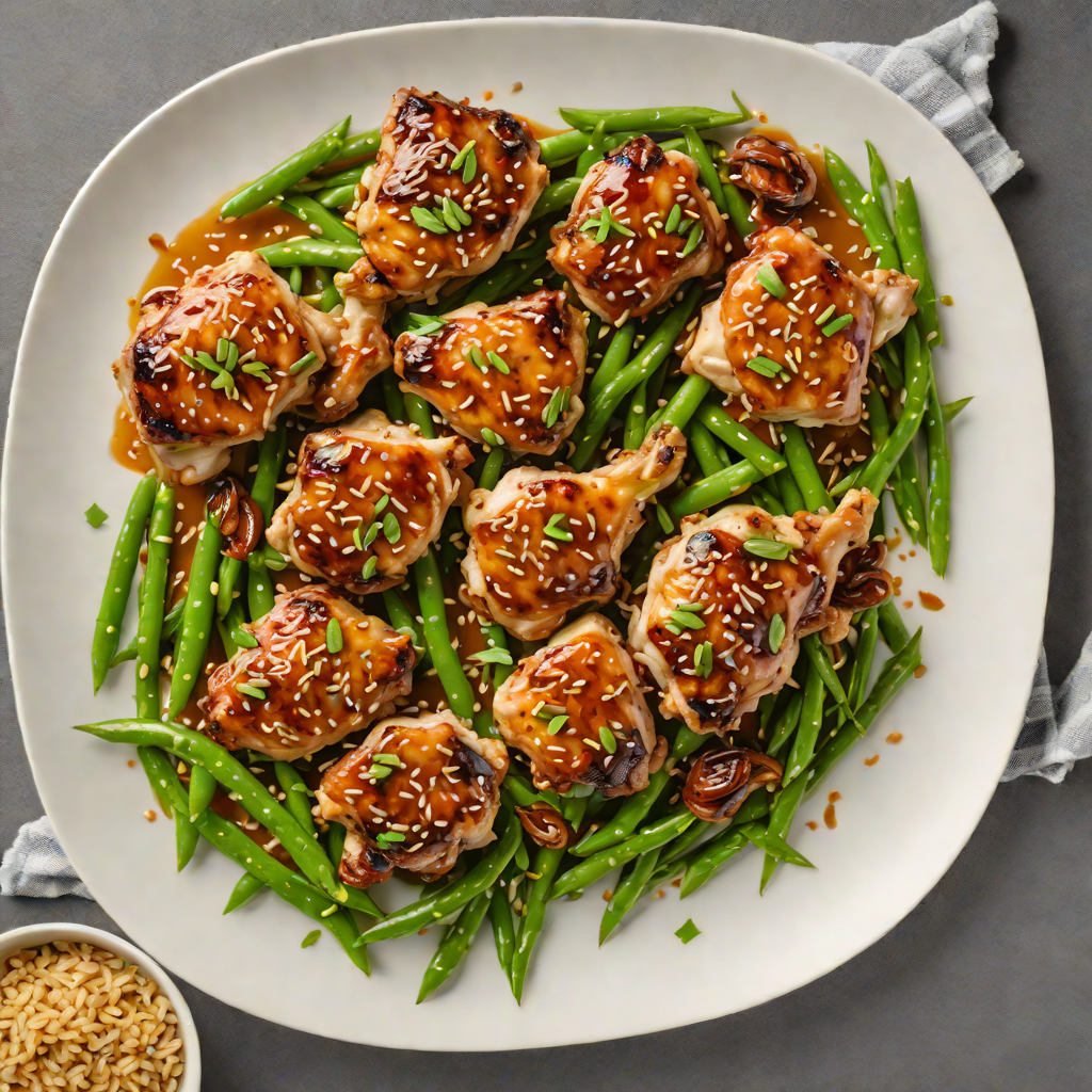 Sheet Pan Honey-Soy Chicken Thighs with Sesame Green Beans