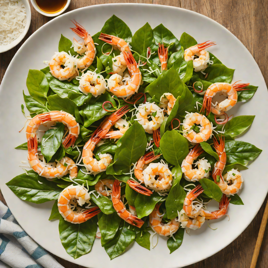 Sautéed Gabi Leaves with Coconut Milk and Shrimp
