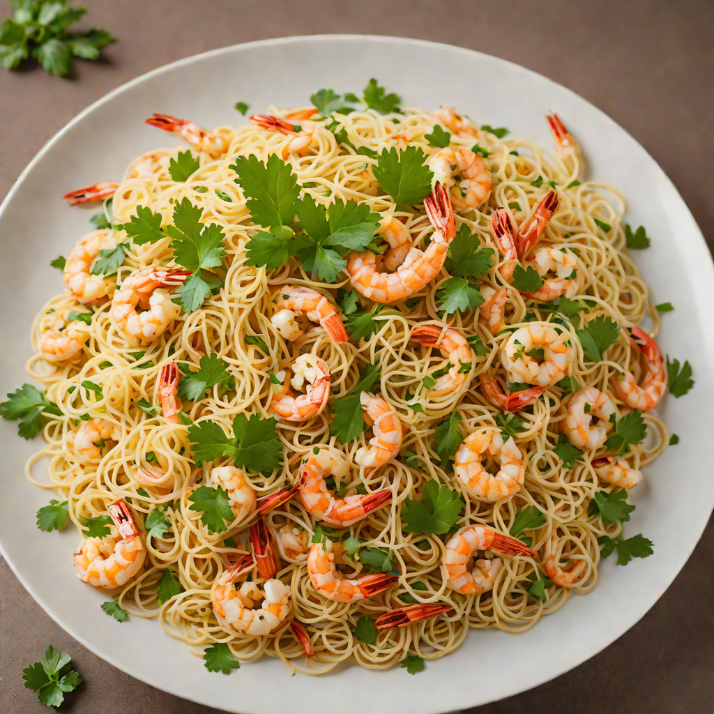 Stir-Fried Vermicelli Noodles with Shrimp and Fresh Herbs