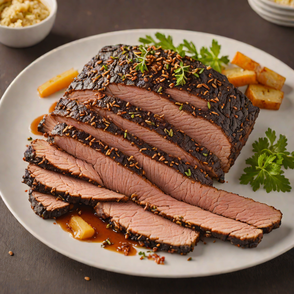 Slow-Smoked Dry Rubbed Beef Brisket
