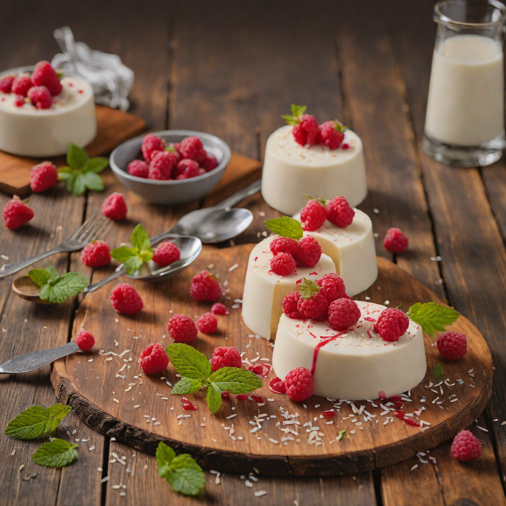 Lamington-Inspired Coconut and Raspberry Panna Cotta