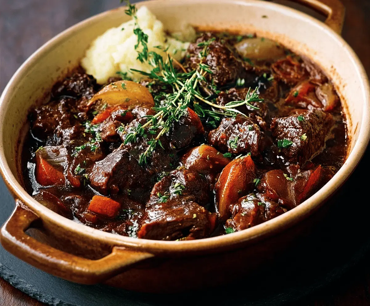 Sustainable Carbonade Flamande with Local Mushrooms