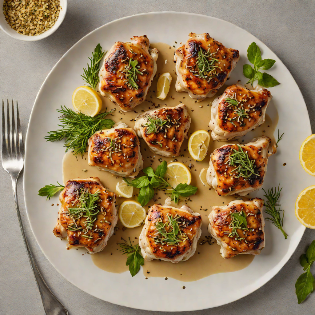 Pan-Seared Chicken Thighs with Za'atar and Lemon Garlic Sauce