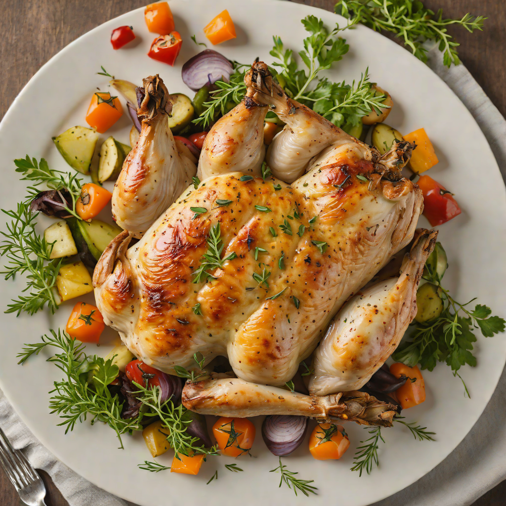 Scratch Kitchen Herb-Roasted Chicken with Seasonal Vegetables