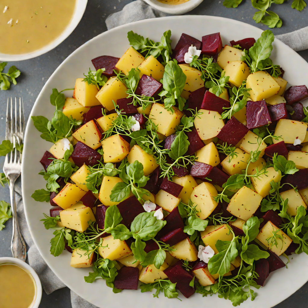 Herbed Colorado Potato and Beet Salad with Mustard Vinaigrette