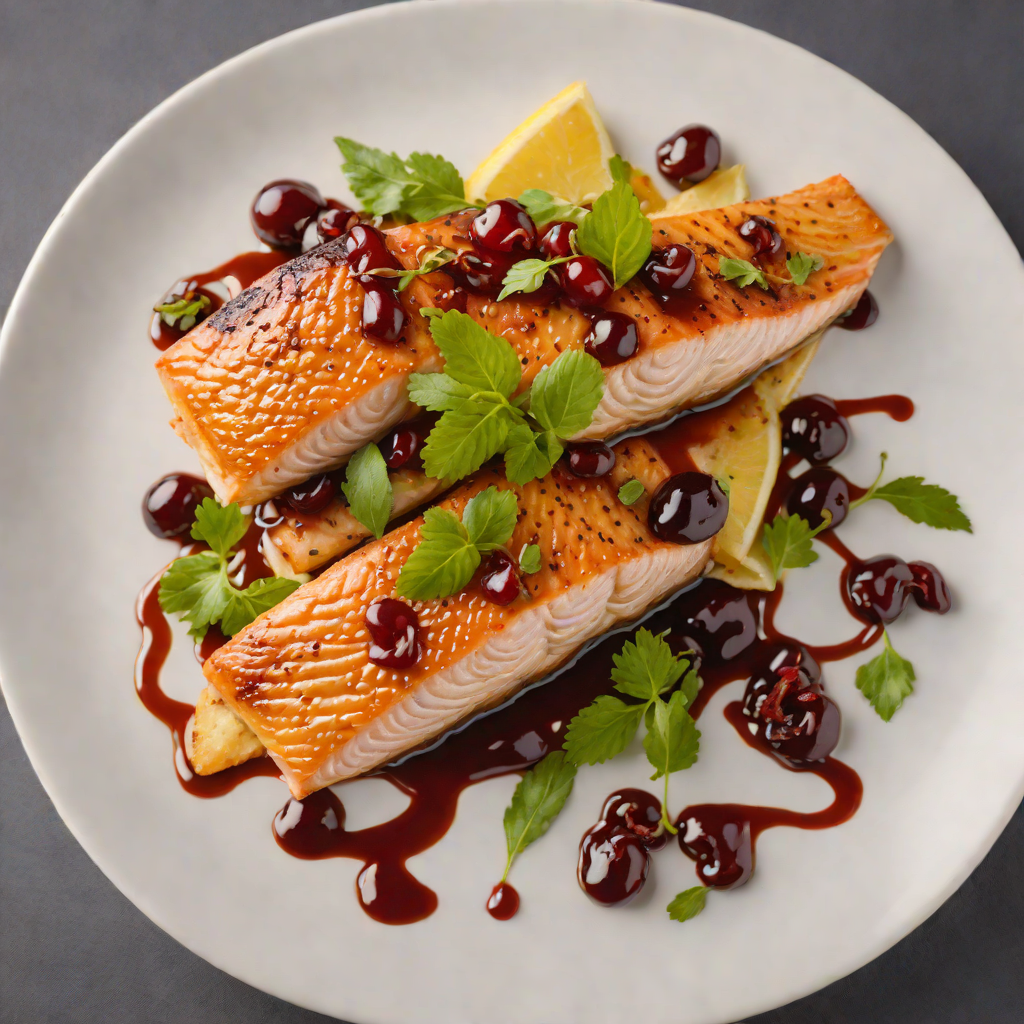 Pan-Seared Colorado Trout with Cherry-Balsamic Glaze