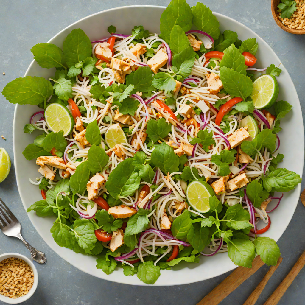 Quick Vietnamese Chicken Salad with Lime and Mint