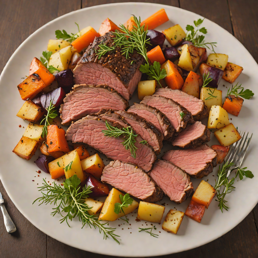 Northern Spice-Rubbed Beef Roast with Root Vegetables