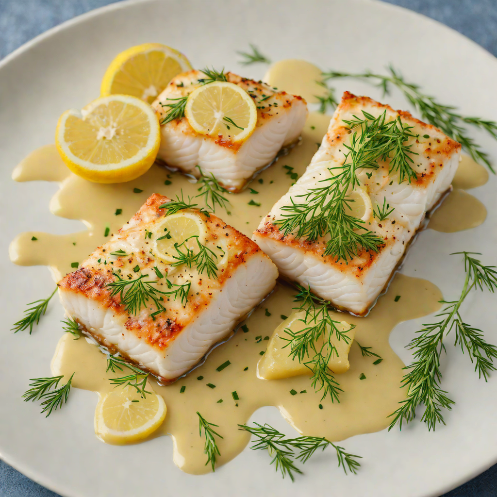 Northern-Style Pan-Seared Cod with Lemon-Dill Butter Sauce