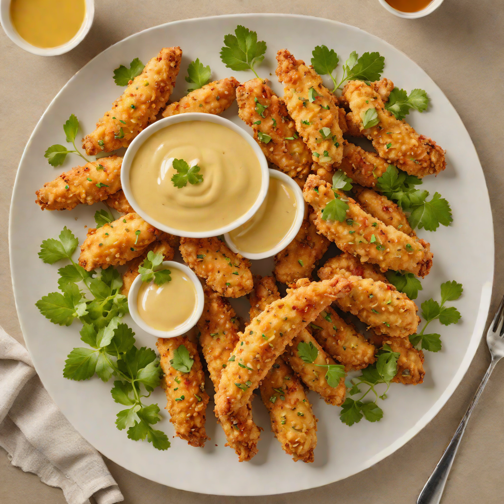 Oven-Baked Chicken Tenders with Honey Mustard Sauce