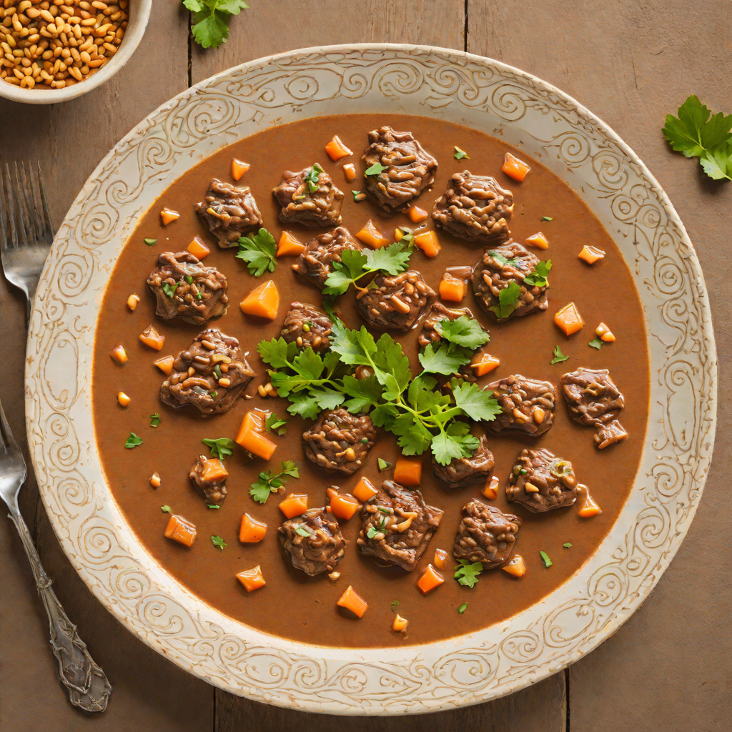 Slow-Simmered Tanzanian Beef Stew with Groundnut Sauce