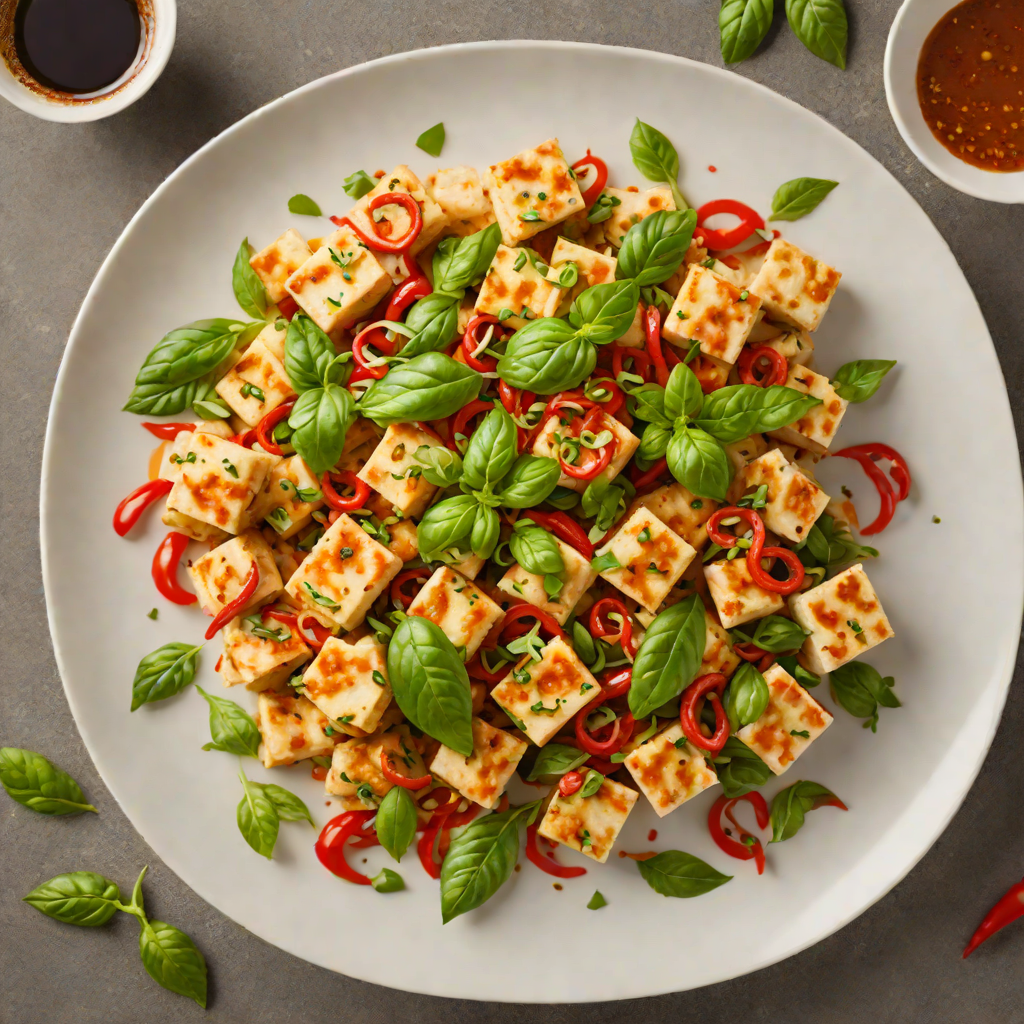 Stir-Fried Tofu with Fresh Basil and Thai Chili
