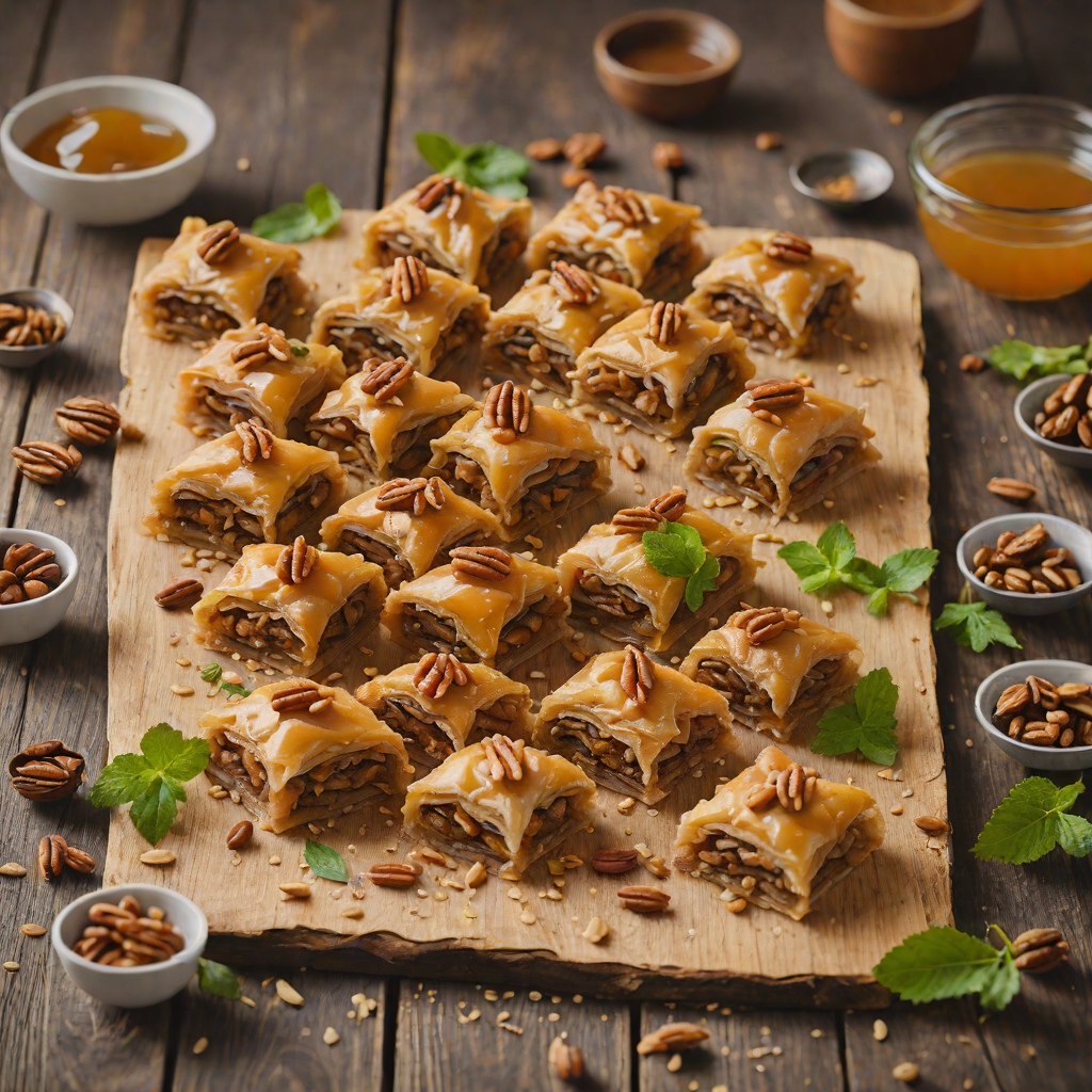 Warm Honey Baklava with Toasted Walnuts