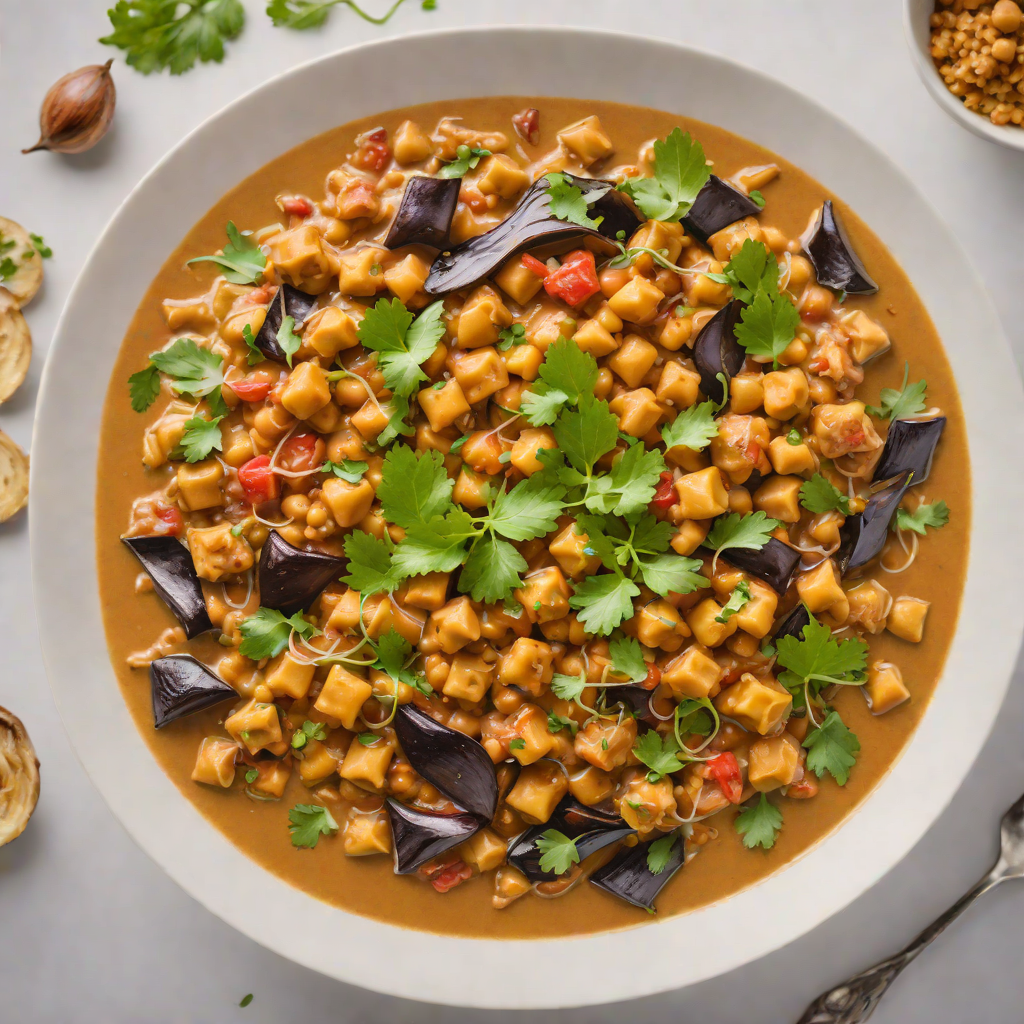 Chickpea and Eggplant Curry with Coconut Milk
