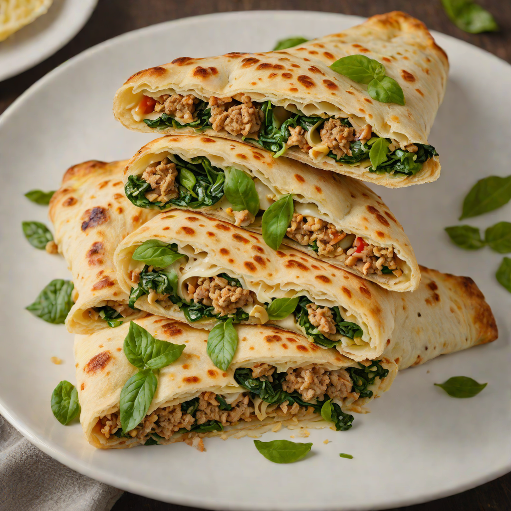 Oven-Baked Calzone with Italian Sausage and Spinach