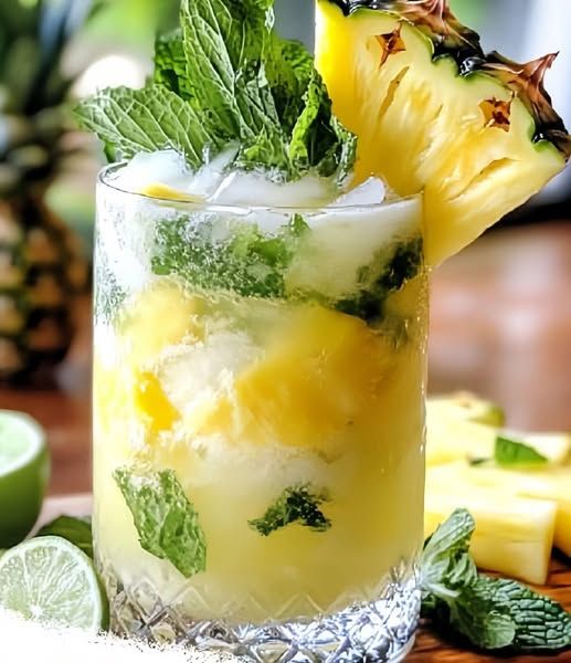 Minted Pineapple Rum Smash