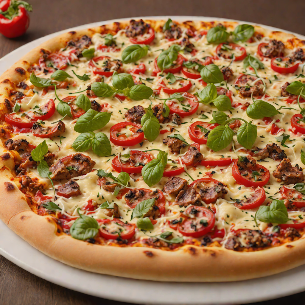 Thin-Crust Pizza with Italian Sausage and Roasted Red Peppers