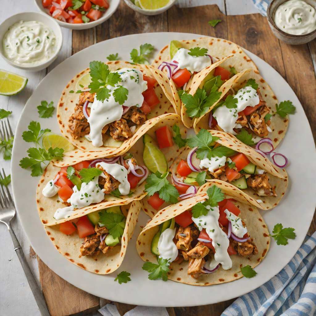 Skillet Chicken Gyros with Tzatziki and Warm Pita