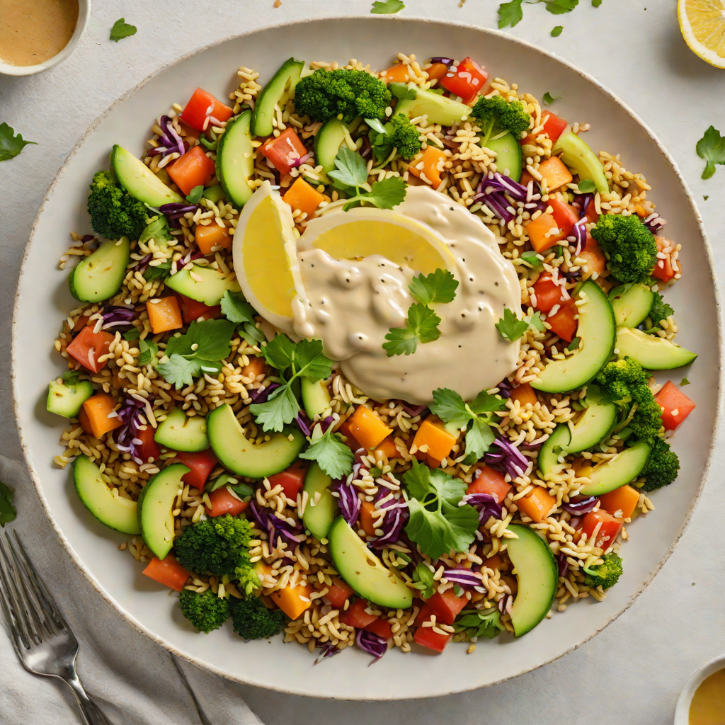 Farmhouse Vegetable Quinoa Bowl with Lemon-Tahini Dressing