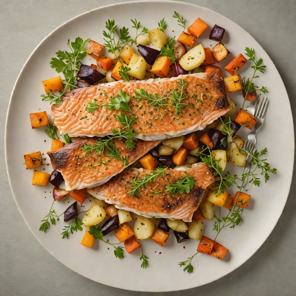 Pan-Seared Trout with Roasted Root Vegetables