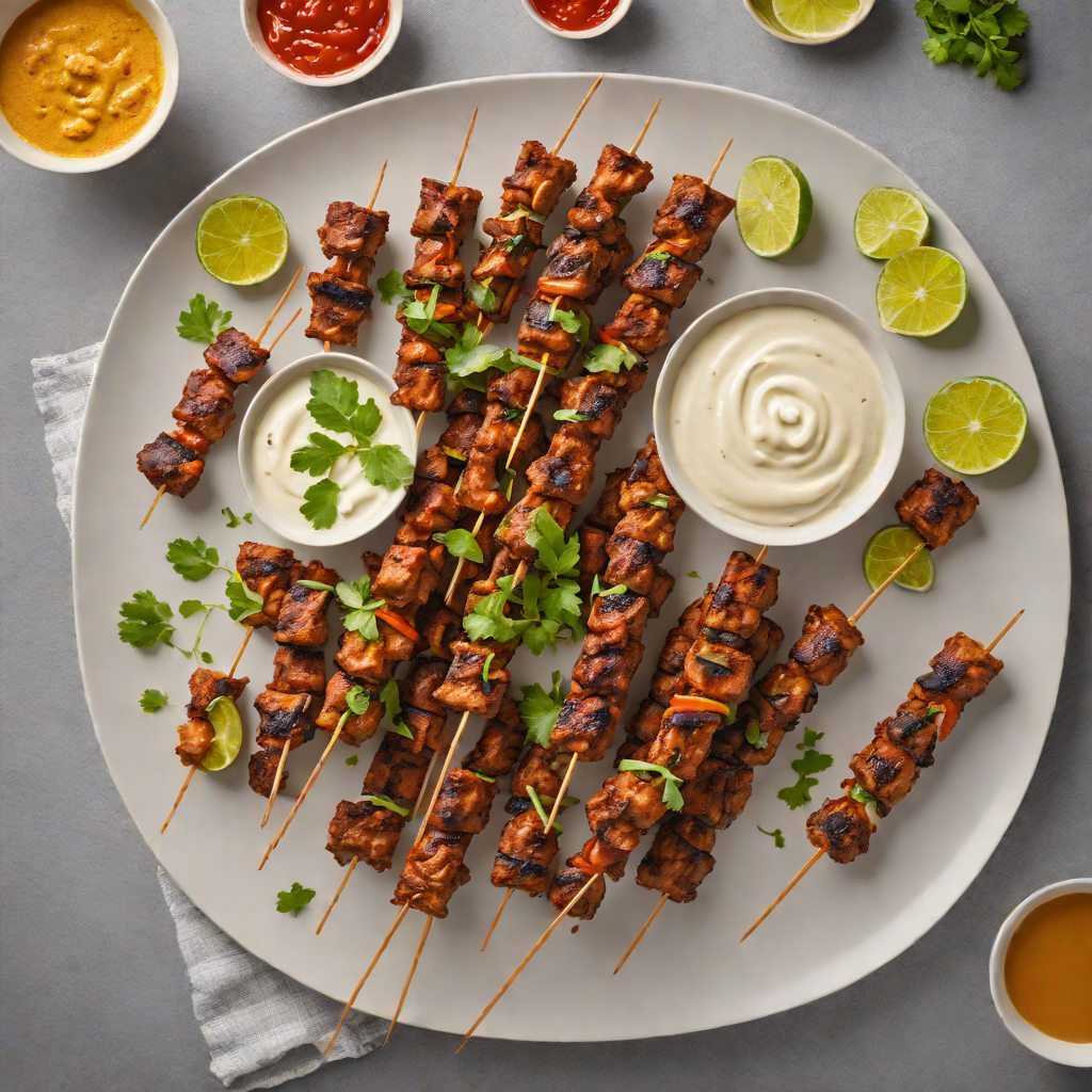 Tandoori-Spiced Lamb Skewers with Yogurt Sauce