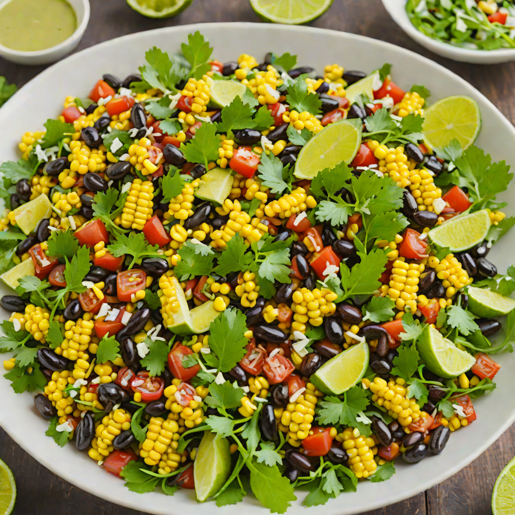 Denver-Inspired Roasted Corn and Black Bean Salad with Cilantro-Lime Dressing