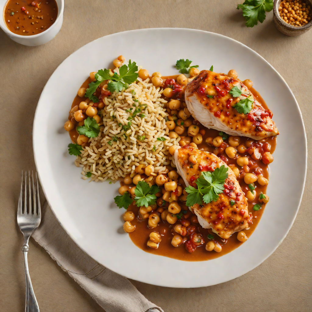 Pan-Seared Harissa Chicken with Chickpea Stew