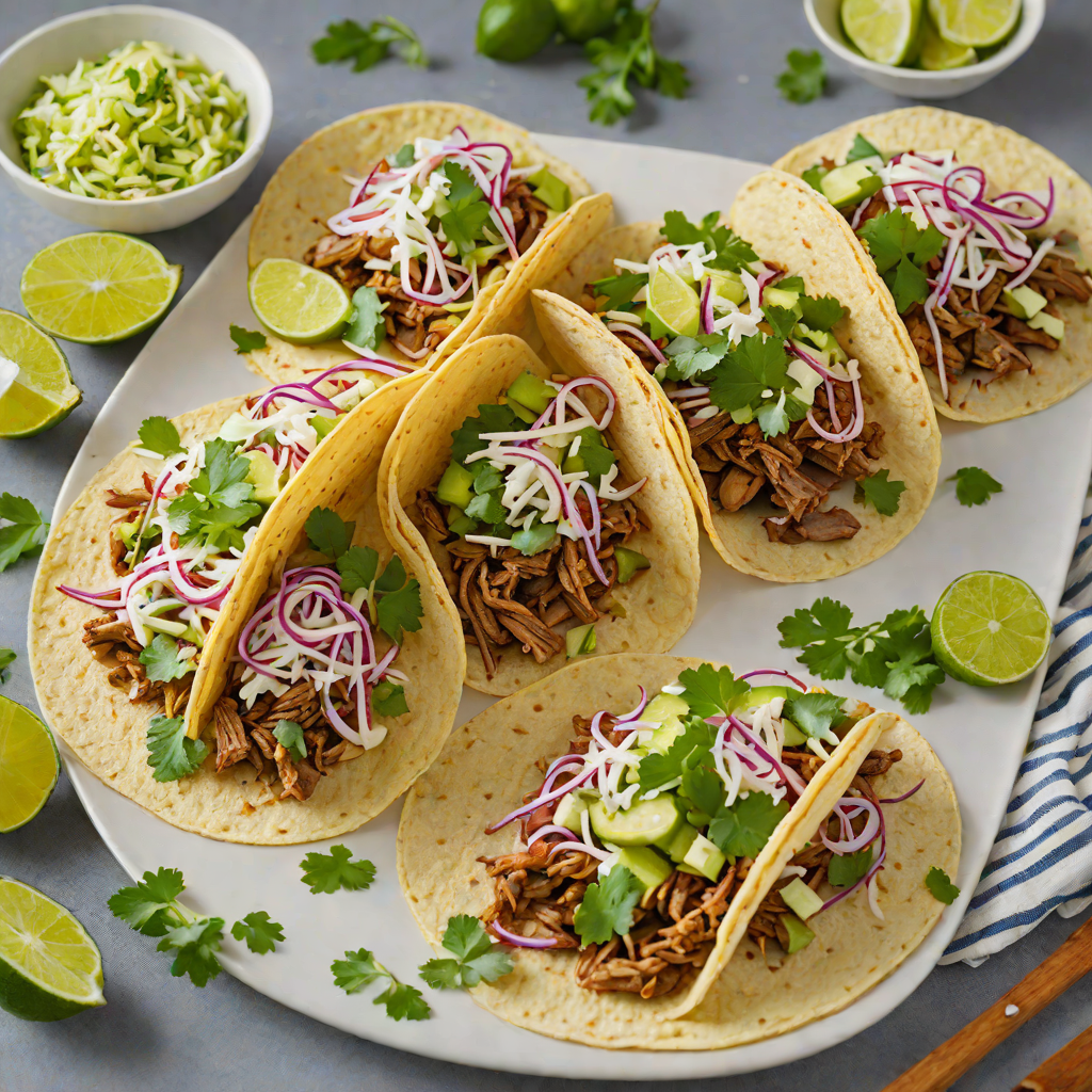 Smoked Green Chili Pork Tacos with Cilantro Lime Slaw