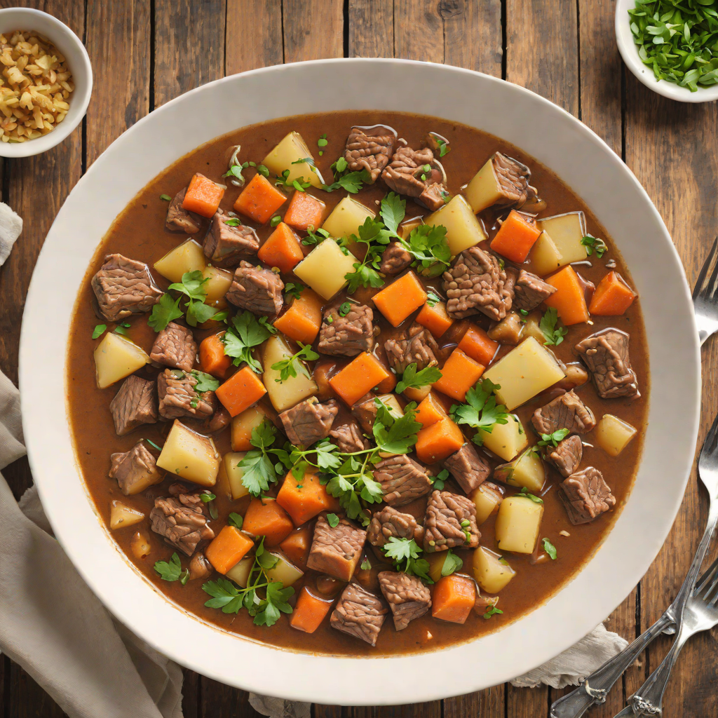 Slow-Cooker Beef Stew with Root Vegetables and Natural Gas-Spiced Broth
