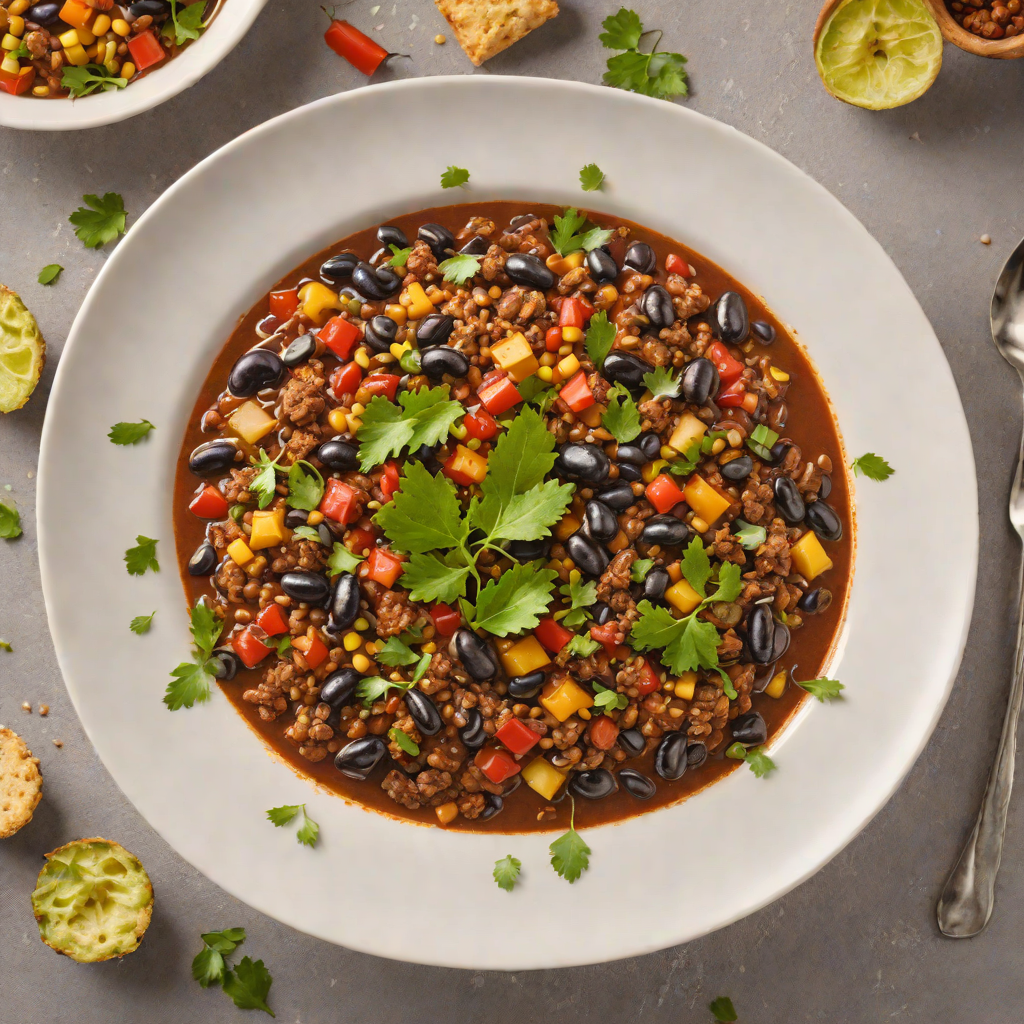 Mountain Herb and Bison Chili with Black Beans