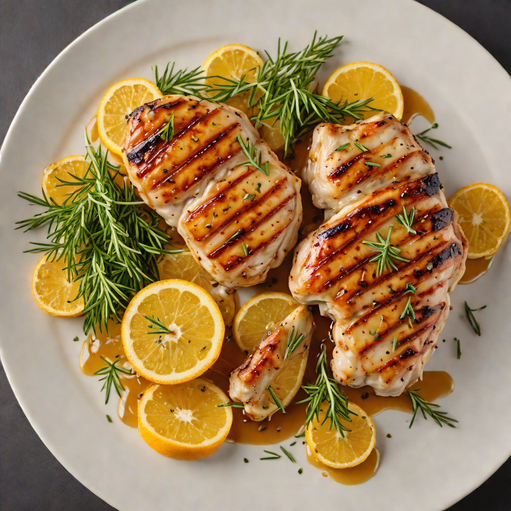 Grilled Citrus-Rosemary Chicken with Honey Glaze
