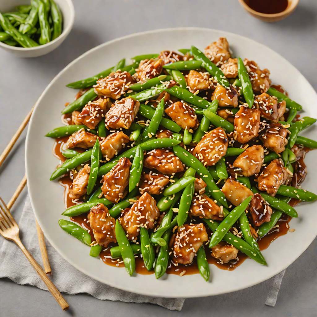 Stir-Fried Chicken with Snow Peas and Ginger Soy Sauce