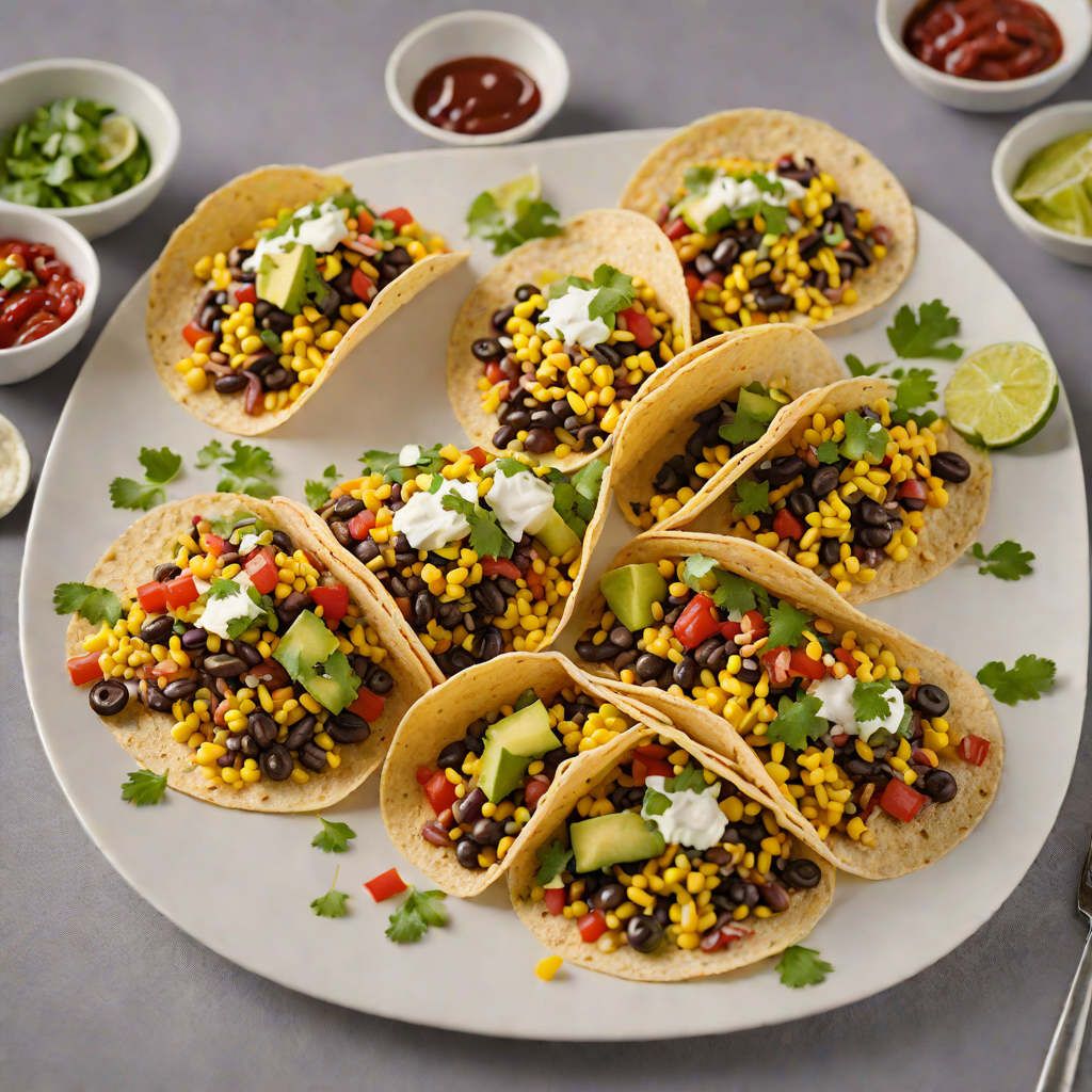Quantum Wave Duality Black Bean and Corn Tacos